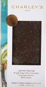 Charley's Chocolate - Milk Chocolate Lemon Myrtle 80g