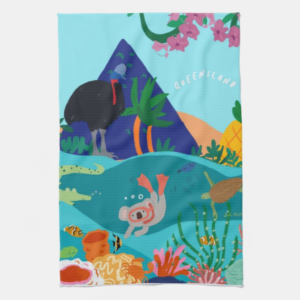 Kitchen Tea Towel - Queensland by Suki McMaster