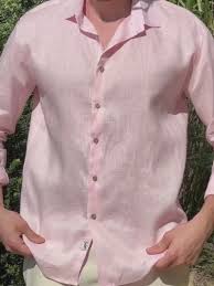 Jimmy Stuart - Byron Bay Baby Pink Linen L/S Shirt