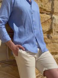 Jimmy Stuart - Byron Bay Lavender Linen L/S Shirt