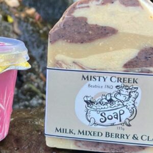 Misty Creek Beatrice FNQ - Biodynamic Cow's Milk, Mixed Berry and Clay Soap 135g