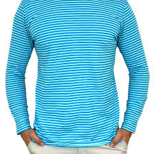 Jimmy Stuart - Bermuda Aqua Stripe L/S Tee