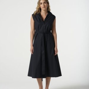 Goondiwindi Cotton - Willow Cotton Sleeveless Dress - Dark Navy