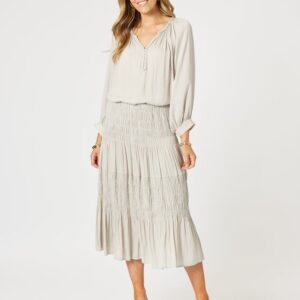 Hammock and Vine - Lux Ruche Skirt - Champagne