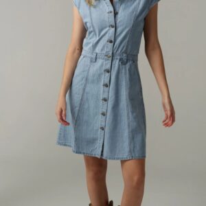 cloth + paper + scissors - Lone Star Denim Dress - Light Blue