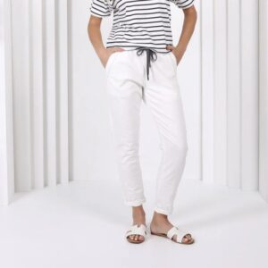 Monaco Jeans - Riley Jogger - White