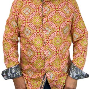 Jimmy Stuart - Mexico Abstract L/S Shirt - Red