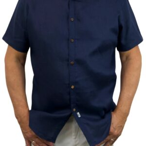 Jimmy Stuart - Byron Bay Navy Linen S/S Shirt