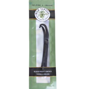 Wild Vanilla - 2 rainforest Grown Vanilla Beans 100% Organic Grown In Malanda FNQ