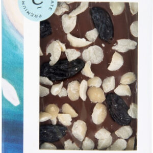 Charley's Chocolate - Milk Chocolate Macadamia & Raisin 80g